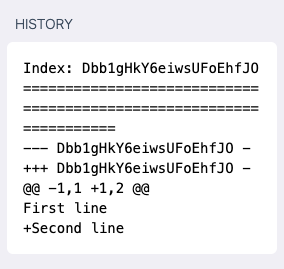 screenshot of the second line in history